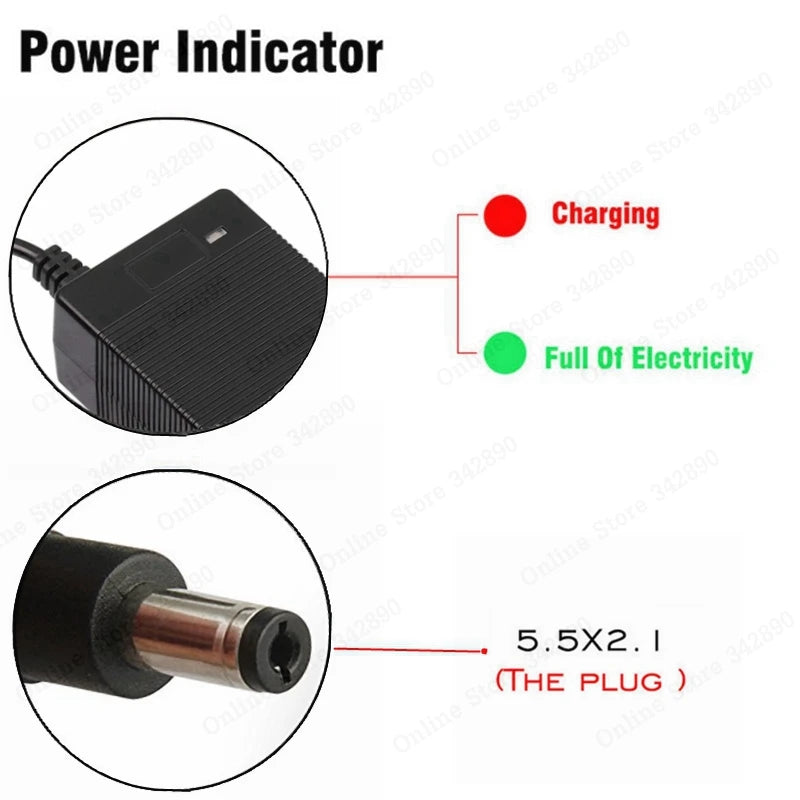 36V 2A battery charger