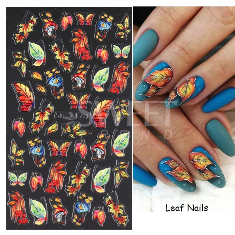 5D Autumn Nail Stickers