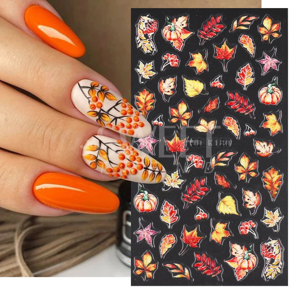 5D Autumn Nail Stickers