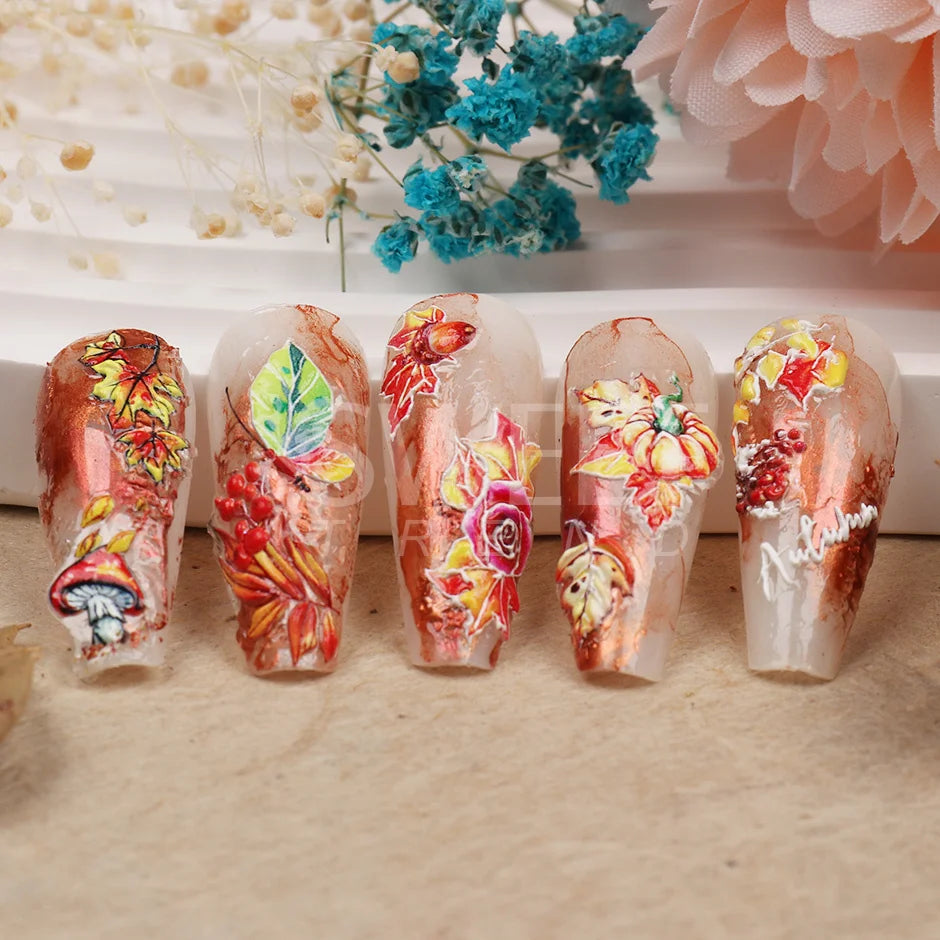 5D Autumn Nail Stickers