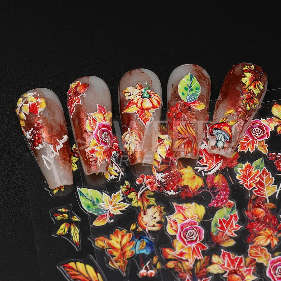 5D Autumn Nail Stickers