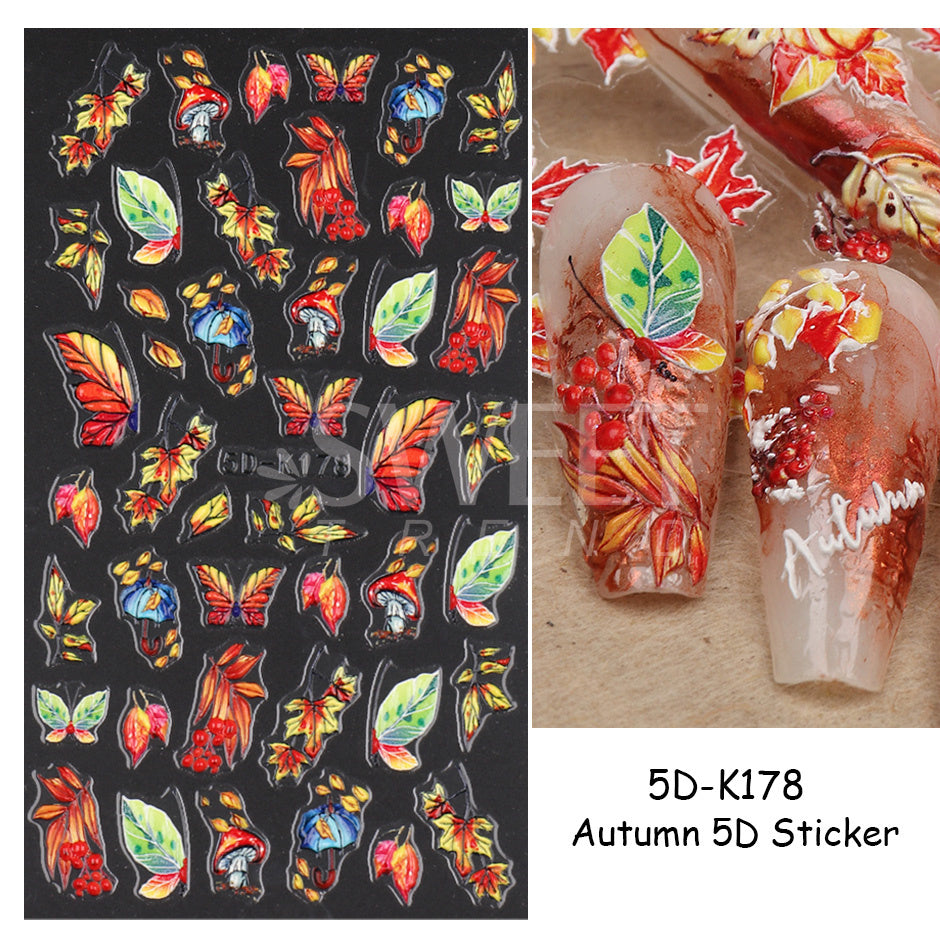 5D Autumn Nail Stickers