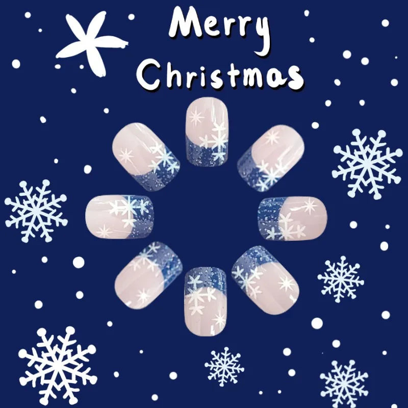 24 Pcs Christmas False Nails