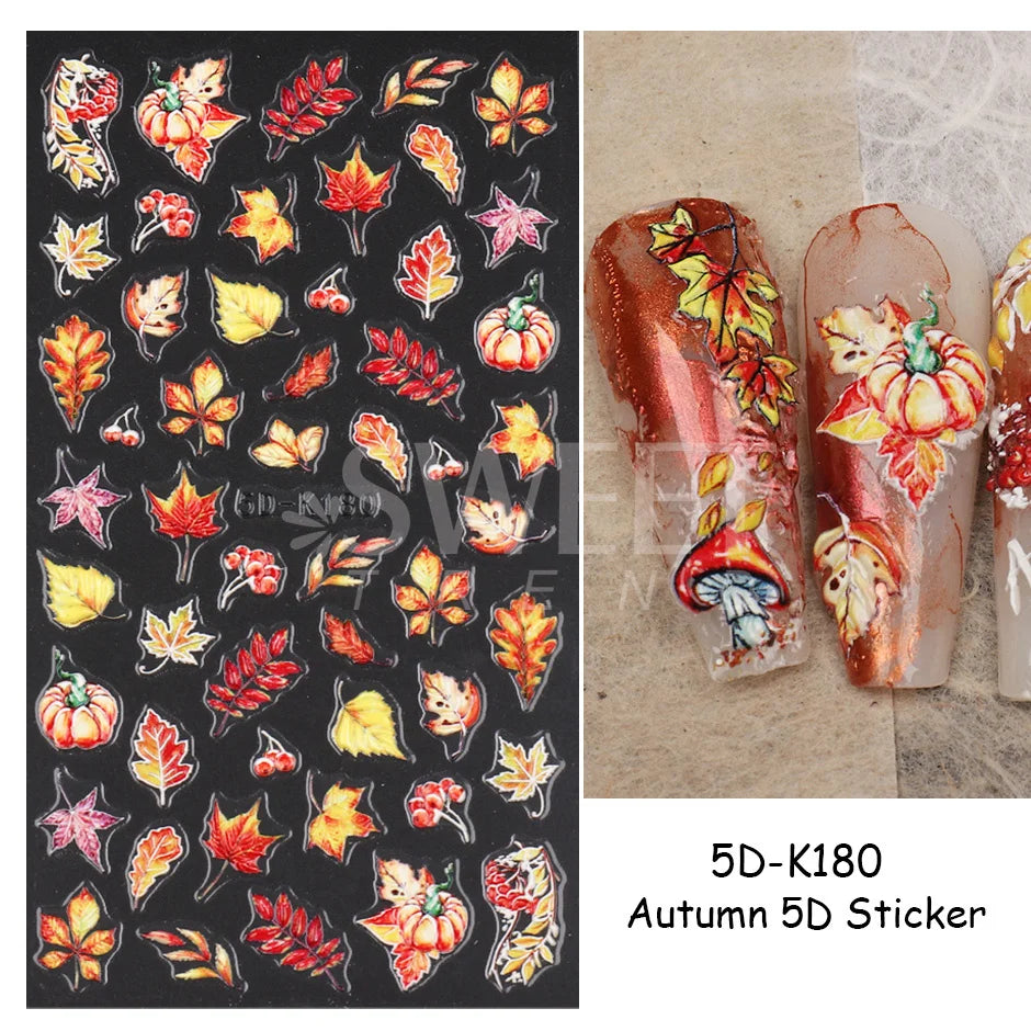 5D Autumn Nail Stickers