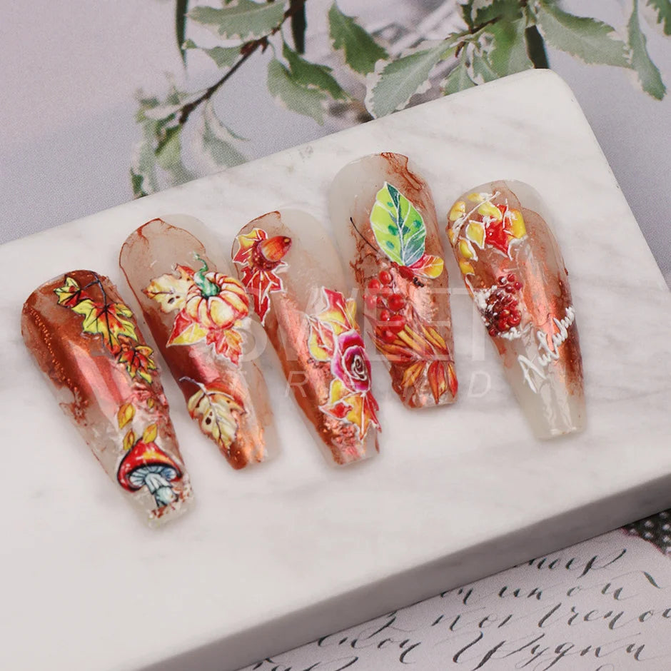 5D Autumn Nail Stickers