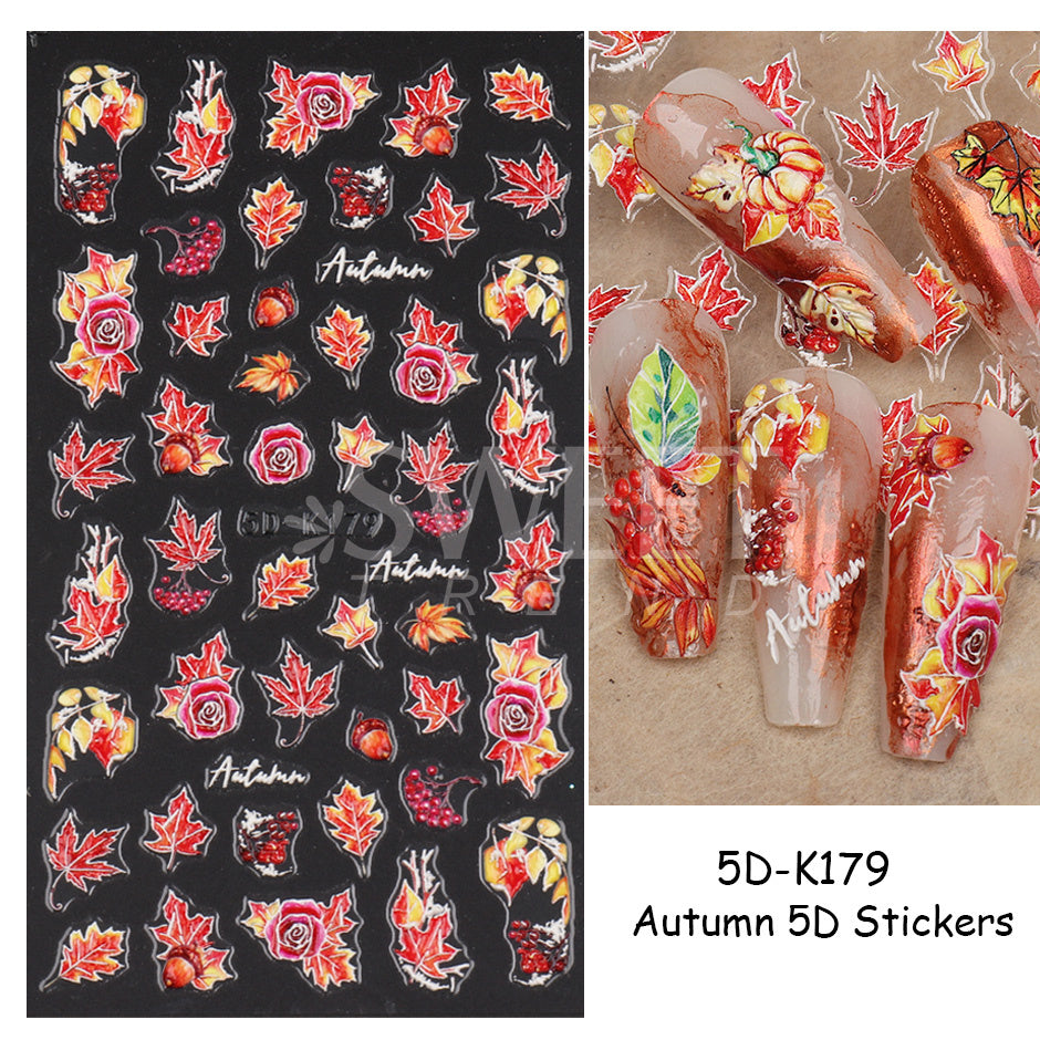 5D Autumn Nail Stickers