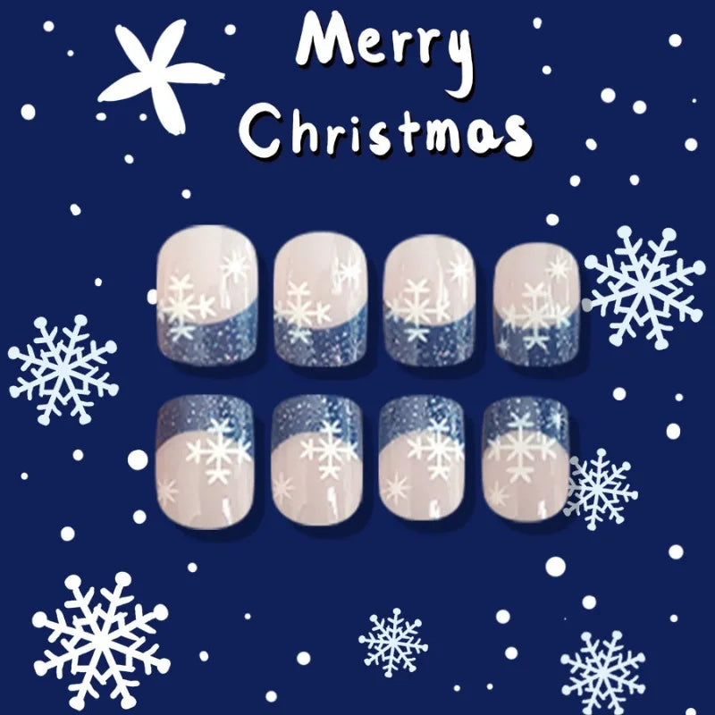 24 Pcs Christmas False Nails