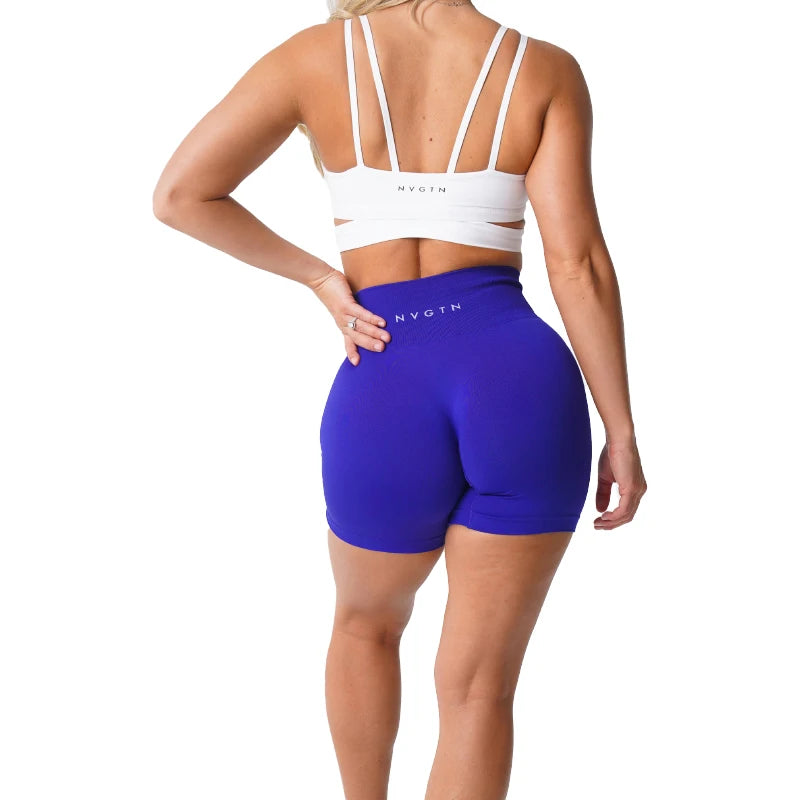 Spandex Solid Seamless Shorts