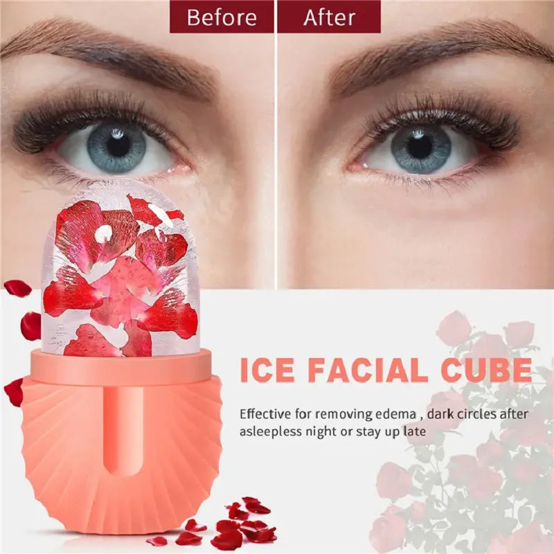 Silicone Ice Cube Roller Massager for Face