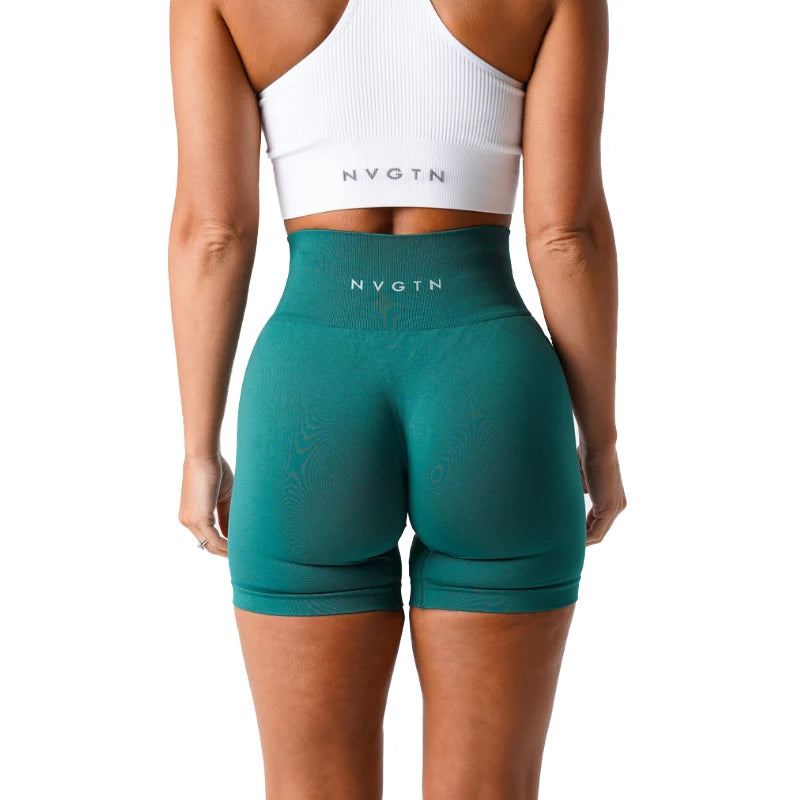 Spandex Solid Seamless Shorts